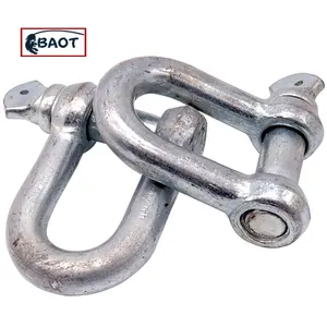 BAOT高品质索具10毫米16毫米M20镀锌欧洲Dee型方头拖网链钩环