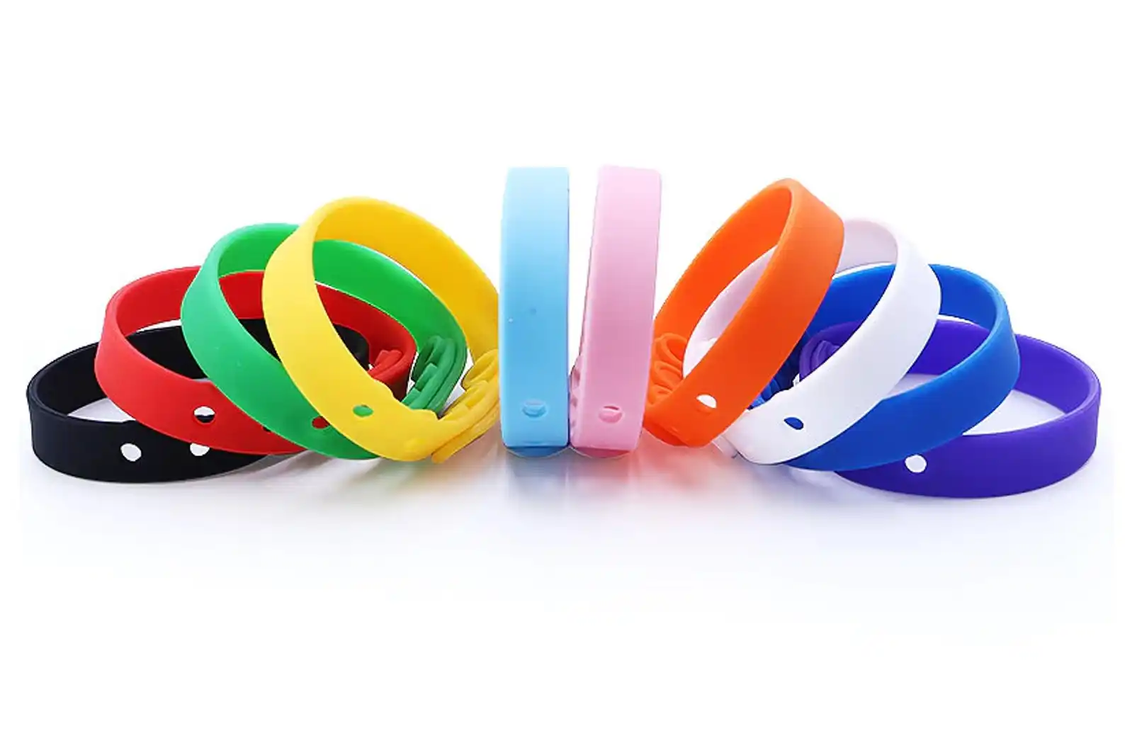 Benutzer definierte Silikon-Regenbogen-Armbänder Machen Sie Ihre eigenen Gummi-Armbänder mit Nachricht oder Logo Hochwertiges personal isiertes Armband