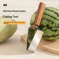 Coupe-pastèque et coupe-melon manuel portable en acier inoxydable 430, facile à utiliser, outil de cuisine