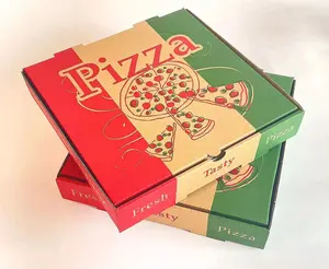 Toptan yüksek kalite ucuz özel Logo taşınabilir kullanımlık oluklu teslimat kağıt Pizza kutusu rustik kağıt mücevher kutusu