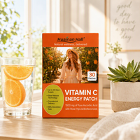 Patch Énergisant à la Vitamine C 1000mg Acide Ascorbique Cynorrhodon Bioflavonoïdes Transdermique 30 Patchs OEM Marque Privée Vente en Gros