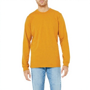 Camiseta de algodón grueso de diseño personalizado, transpirable, de corte holgado, para hombre, de manga larga, al por mayor, con impresión de logotipo personalizado. - Product Image 2