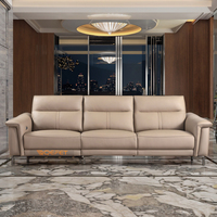 Usine de canapés sur mesure Foshan ODM/OEM : Ensemble de canapés inclinables convertibles modernes en cuir véritable pour salon et hôtel