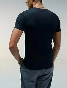 <b>Men</b> Muscle Fit <b>Short</b> <b>Sleeve</b> T <b>Shirt</b> with Crew Neck in <b>Black</b> Breathable Printed Blank T-<b>shirt</b> - Product Image 6