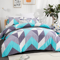 Parure de couette imprimée numérique, ensemble de literie en Polyester et microfibre avec motif géométrique, vente en gros,