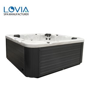 定制户外热水浴缸 美式漩涡水疗池 亚克力5人热水浴缸 户外水疗池 带2个躺椅 户外水疗浴缸 - Product Image 3