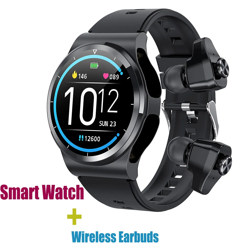2 in 1 Smart Watch Earphones High Soound TWS W26 HW26 T500 Plus Pro Pro3 Smart watches watch 6 connected calling wristband