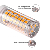 Prix d'usine, ampoule LED à haute luminosité 2835SMD, lampe à maïs, sans scintillement, dimmable, 650 lm, certifiée ETL, résidentielle, G9, 5 W, AC230V, haute qualité