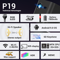 Mini projecteur Byintek P19+3D, 20 ans d'expérience, Android 9.0, pour la maison, les jeux, l'extérieur, portable avec batterie, pour la catégorie des projecteurs 4K