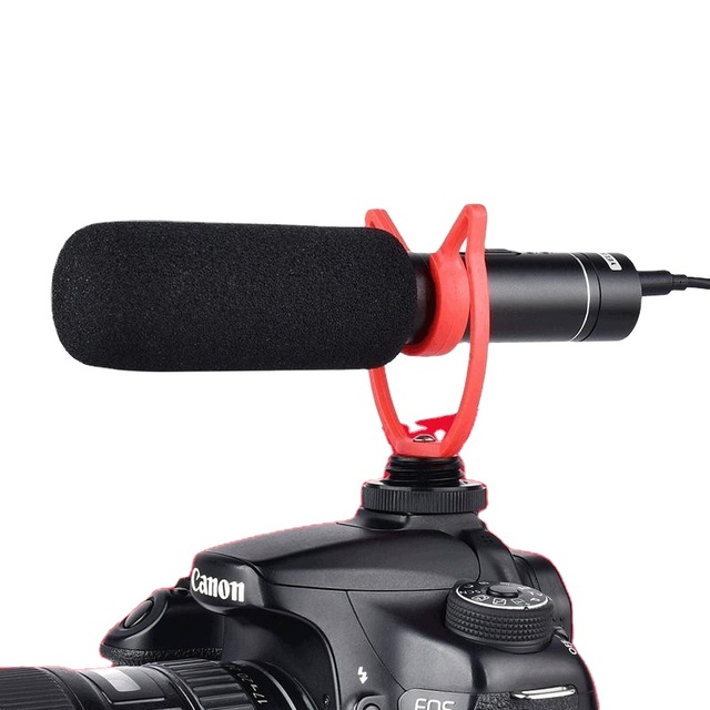 Camera Shotgun Microphone Universal Video Recording Mic with Shock Mount Wind Foam for DSLR Mirrorless Camera Interview