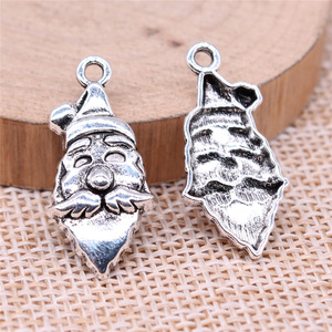 Pendentif Breloque Père Noël en Alliage <span class=keywords><strong>de</strong></span> Zinc Argenté Antique pour Fabrication <span class=keywords><strong>de</strong></span> Colliers et Bracelets DIY, Fournitures en Gros pour Bijoux <span class=keywords><strong>de</strong></span> Fêtes - Product Image 2