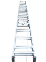 Échelle télescopique en aluminium de 150 kg (330 lb) avec marches larges antidérapantes et verrou de sécurité pour la maison/la cuisine, conforme aux normes ANSI EN131 OSHA7, usage industriel