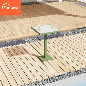 Ensemble de mobilier d'extérieur en aluminium vert <span class=keywords><strong>avec</strong></span> revêtement en poudre, <span class=keywords><strong>table</strong></span> de salon extensible, <span class=keywords><strong>table</strong></span> à manger en pierre frittée <span class=keywords><strong>sur</strong></span> le plateau - Product Image 3