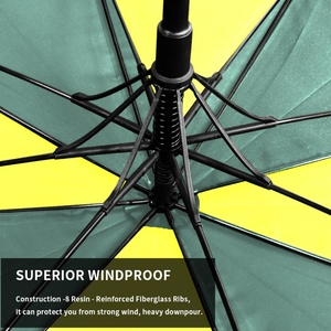 <b>Umbrella</b> Golf Pro Extra Large Canopy Strong Wind Resistance Vent System Golf Course Beach Use - Product Image 4