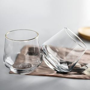 Vaso de Cerveza/Vino/Whisky de 300ml/380ml con Borde Dorado, Personalizable con Logotipo - Product Image 3