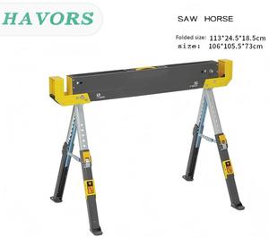 Hoge Kwaliteit Opvouwbare Metalen Zaag Paard Voor Houtbewerking Verstelbare Telescopische Bouwers Bok - Product Image 2