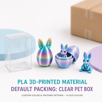 Ensemble de jouets anti-stress en forme d'œuf de lapin imprimé en 3D, conteneur d'œuf en PLA avec figurine de lapin miniature, jouet décoratif coloré et original