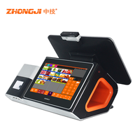Zhongji A9 POS System Machine de caisse enregistreuse à écran tactile avec imprimante thermique intégrée de 80mm Auto Cutter