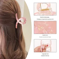 Barrette à cheveux sirène requin haut de gamme de style européen et américain Golais Jewelry pour femme, en acrylique, pour occasions de fête, 8,5 cm AT-41