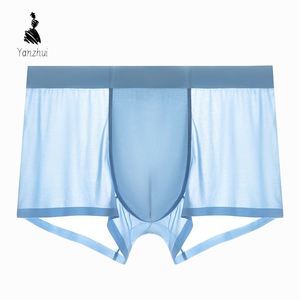 Classici ed Eleganti Boxer da <span class=keywords><strong>Uomo</strong></span> di Alta Qualità in Seta Ghiaccio, Slip Sexy in Cotone per <span class=keywords><strong>Uomo</strong></span> - Product Image 2