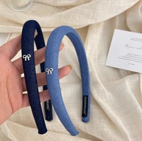 Serre-tête en velours fait main avec nœuds, style coréen rétro, polyvalent, doux, accessoire capillaire 2025, simple, unique, haut de gamme