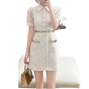 5245 2026 Nuevo Vestido Corto <span class=keywords><strong>de</strong></span> Fiesta con Cuentas, Elegante, para Mujer, Vestido Mini Tejido para Vacaciones <span class=keywords><strong>de</strong></span> Verano - Product Image 1