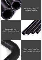 Tuyau flexible en caoutchouc EPDM pour radiateur, chauffage, liquide de refroidissement du moteur, 6 mm à 25 mm, 10 mètres par rouleau