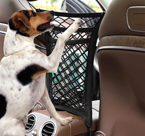 Großhandel 3-lagiges Auto Sicherheits netz Hund Isolation Rücksitz Organizer Haken Fracht netz Aufbewahrung tasche Custom Cutting Processing Service - Product Image 4