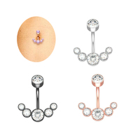 Cluster nombril anneaux acier chirurgical ventre Piercing bijoux mode femmes nombril anneau sexe corps bijoux en gros