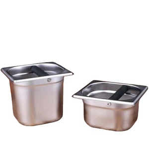Residue Bucket Grind Waste <strong>Bin</strong> Knocking Bucket Coffee Knock Box Coffee Grounds Container Box Stainless <strong>Steel</strong> Barista Coffee - Product Image 4