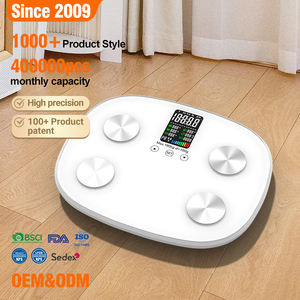 Inteligente elegante vidro temperado gordura corporal escala IMC indicador peso escala com App mede composição corporal - Product Image 1