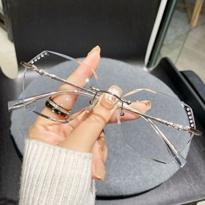 Kim Cương kim loại chống phản xạ photochromic không có vành kính phẳng khung chống ánh sáng màu xanh thay đổi cận thị kính quang học - Product Image 5