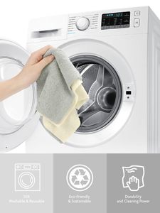 Nouvelle conception, lot <span class=keywords><strong>de</strong></span> 40 chiffons <span class=keywords><strong>de</strong></span> nettoyage en microfibre <span class=keywords><strong>beige</strong></span> réutilisables, rouleaux <span class=keywords><strong>de</strong></span> microfibre à déchirer pour la maison - Product Image 4