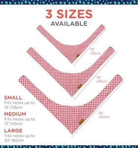 QQgift, pañuelos personalizados para mascotas para perros, bufanda Reversible, bufanda suave y transpirable para perros medianos y grandes, guinga roja y blanca - Product Image 3