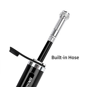 Mini <span class=keywords><strong>pompe</strong></span> à vélo portable 160 PSI avec manomètre, tuyau, gonfleur de pneus, accessoires de vélo de route <span class=keywords><strong>VTT</strong></span>, alliage d'aluminium - Product Image 4