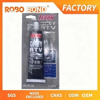 Mastic silicone RTV transparent Teson T-503, adhésif et scellant résistant à la chaleur et au froid pour la construction et l'automobile
