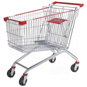 Chariot en acier de chariot à provisions de supermarché d'épicerie des meilleurs prix avec le logo de client - Product Image 2
