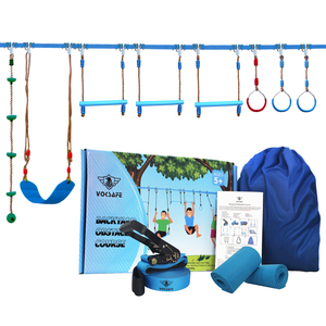 Monkey Bars Outdoor Obstacle Course Equipment Outdoor Playground Equipment Monkey Bars Ninja Warrior Obstacle Course For Kids Backyard