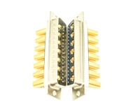 Conector D-sub 17w7 de Alta Corriente, 40A, Combinado Macho-Dip-Hembra, Coaxial RF, para PCB