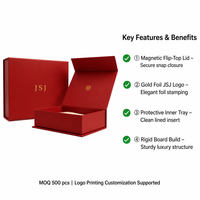 Elegante Scatola Rossa con Coperchio a Libro per Confezioni Regalo di Lusso e Espositori per Negozi