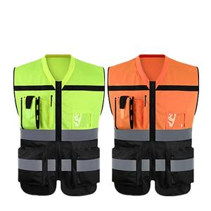 Chaqueta reflectante con múltiples bolsillos, ropa antiluz de seguridad para el tráfico - Product Image 5