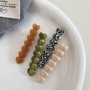 HC40106 Accesorio de Pelo de Acetato de Corazón Personalizado, Horquilla de Ácido Acético Ardiente A LA Moda de Corea, Horquilla Lisa Simple de Nuevo Diseño - Product Image 3