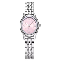 Jam Tangan Oval Wanita Custom Stainless Steel Tahan Air 3ATM Logo & Warna Personalisasi Mesin Miyota untuk Wanita
