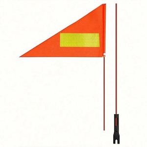 Heavy Duty 30*30cm Vinyl Coated PVC Polyester Construction Mining Vehicle Traffic Safety <b>Flags</b> Wide Load - Product Image 5