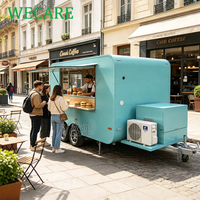 WECARE Bar à café mobile, remorque à glaces, restaurant entièrement équipé, concession de hot-dogs, pizza, camion de restauration rapide avec cuisine complète