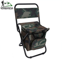 Chaise de pêche portable d'extérieur pour excursions en autonomie, moderne, multifonctionnelle, avec dossier pliable et isolation thermique en métal pour la glace