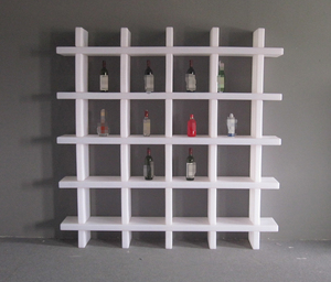 咖啡杯展示架 16 槽塑料壁挂式古玩展示柜架杯漂浮架酒吧展示架 - Product Image 4