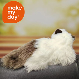 Grosir boneka hewan realistis pemberat hidup, mainan simulasi boneka kucing binatang manis ornamen taman rumah - Product Image 4