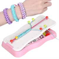 Kit de fabrication de bracelets d'amitié pour filles, ensemble de tricotage de cordes colorées, matériel de bijoux DIY, cadeau pour enfant fille