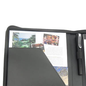 Carpeta de cuero A4 ejecutivo con logotipo personalizado, portafolios para oficina, PU, documentos comerciales, carpeta de archivos, Organizador - Product Image 5